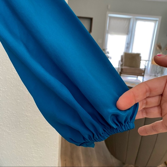 NBW SZ S LAVENDER BROWN TURQ OFF SHOULDER ROMPER - Picture 4 of 7